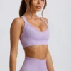 Sujetador deportivo sin costuras Super Sculpt con espalda cruzada en lila suave