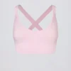 Sujetador deportivo sin costuras Super Sculpt con espalda cruzada en rosa empolvado