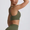 Sujetador deportivo sin costuras Super Sculpt con espalda cruzada en verde claro