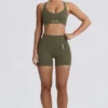 Sujetador deportivo sin costuras Super Sculpt con espalda cruzada en verde claro