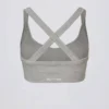 Sujetador deportivo sin costuras Super Sculpt con tirantes cruzados en gris jaspeado
