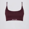 Sujetador deportivo sin costuras y sin espalda Super Sculpt en color burdeos