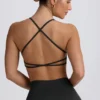 Sujetador deportivo sin costuras y sin espalda Super Sculpt en color ceniza