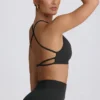 Sujetador deportivo sin costuras y sin espalda Super Sculpt en color ceniza