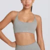 Sujetador deportivo sin costuras y sin espalda Super Sculpt en gris jaspeado
