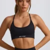 Sujetador deportivo sin costuras y sin espalda Super Sculpt en negro