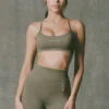 Sujetador deportivo sin costuras y sin espalda Super Sculpt en verde claro