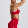 Sujetador deportivo Soft Active con cuello corazón en rojo intenso