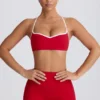 Sujetador deportivo Soft Active con cuello corazón en rojo intenso