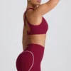 Sujetador deportivo Soft Active con cuello en V en color burdeos