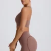Sujetador deportivo Soft Active con cuello en V en color Mocha
