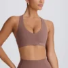 Sujetador deportivo Soft Active con cuello en V en color Mocha