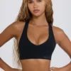 Sujetador deportivo Soft Active con cuello en V en negro