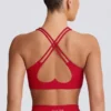 Sujetador deportivo Soft Active con cuello en V en rojo intenso