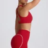 Sujetador deportivo Soft Active con cuello en V en rojo intenso