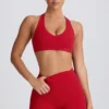 Sujetador deportivo Soft Active con cuello en V en rojo intenso