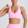 Sujetador deportivo Soft Active con cuello en V en rosa bebé