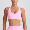 Sujetador deportivo Soft Active con cuello en V en rosa bebé