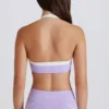Sujetador deportivo Soft Active con cuello halter y detalle retorcido en la parte delantera en color lila