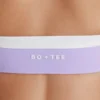 Sujetador deportivo Soft Active con cuello halter y detalle retorcido en la parte delantera en color lila