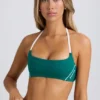 Sujetador deportivo Soft Active con cuello redondo en verde universitario
