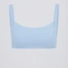 Sujetador deportivo Soft Active con detalles de costuras en azul cielo