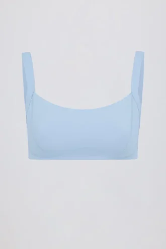 Sujetador deportivo Soft Active con detalles de costuras en azul cielo