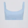 Sujetador deportivo Soft Active con detalles de costuras en azul cielo