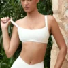 Sujetador deportivo Soft Active con detalles en las costuras en color crema