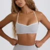 Sujetador deportivo Soft Active con escote corazón en gris