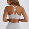 Sujetador deportivo Soft Active con escote corazón en gris jaspeado