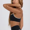 Sujetador deportivo Soft Active con escote corazón en negro