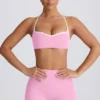 Sujetador deportivo Soft Active con escote corazón en rosa bebé