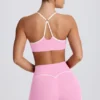 Sujetador deportivo Soft Active con escote corazón en rosa bebé