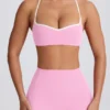 Sujetador deportivo Soft Active con escote corazón en rosa bebé