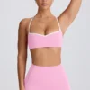 Sujetador deportivo Soft Active con escote corazón en rosa bebé