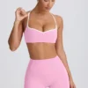 Sujetador deportivo Soft Active con escote corazón en rosa bebé