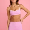 Sujetador deportivo Soft Active con escote corazón en rosa empolvado