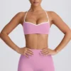 Sujetador deportivo Soft Active con escote corazón en rosa empolvado