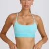 Sujetador deportivo Soft Active con espalda cruzada en color aguamarina