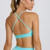 Sujetador deportivo Soft Active con espalda cruzada en color aguamarina