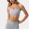 Sujetador deportivo Soft Active con espalda cruzada en gris jaspeado