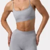 Sujetador deportivo Soft Active con espalda cruzada en gris jaspeado