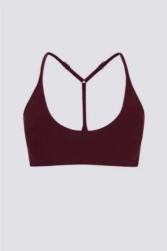 Sujetador deportivo Soft Active con espalda nadadora en color burdeos