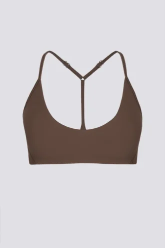 Sujetador deportivo Soft Active con espalda nadadora en color cacao