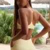 Sujetador deportivo Soft Active con espalda nadadora en color limón