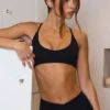 Sujetador deportivo Soft Active con espalda nadadora en negro