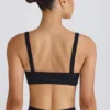Sujetador deportivo Soft Active con ribetes en contraste en negro