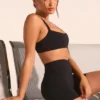 Sujetador deportivo Soft Active con ribetes en contraste en negro