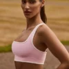 Sujetador deportivo Soft Active Contrast en rosa empolvado